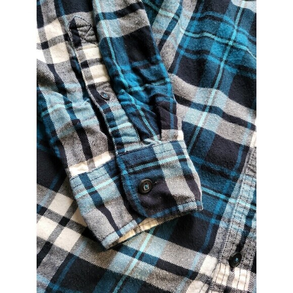 American Eagle Prep Fit, Men's Long Sleeve Button Up Flannel Shirt, Size Small - Picture 3 of 6